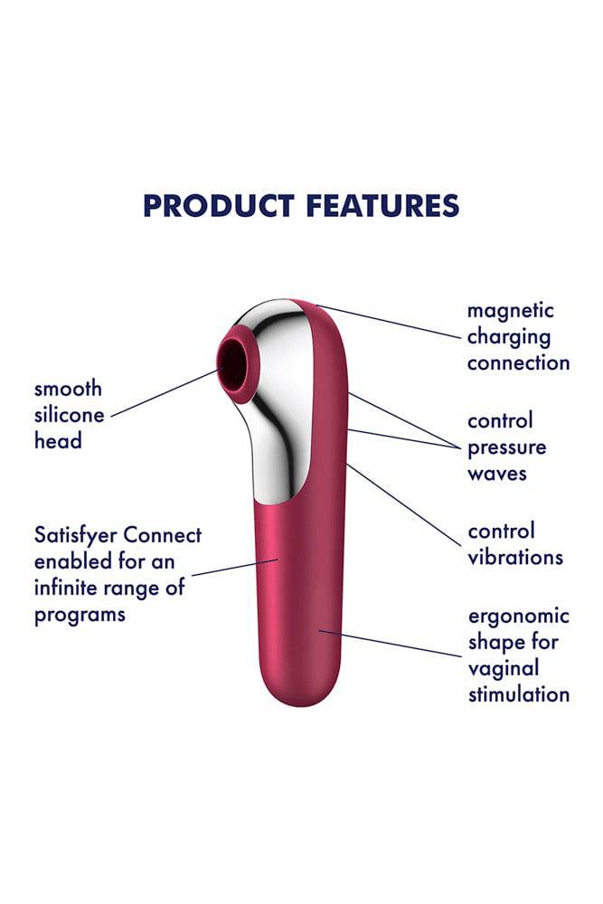 Satisfyer - Dual Love 2-in-1 Clitoral Stimulator & Internal Vibrator - Assorted Colours - Stag Shop