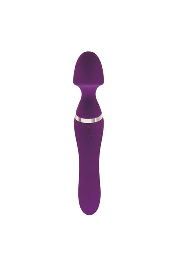 Adam & Eve - Dual End Twirling Wand Vibrator with Heated Shaft - Purple - Stag Shop