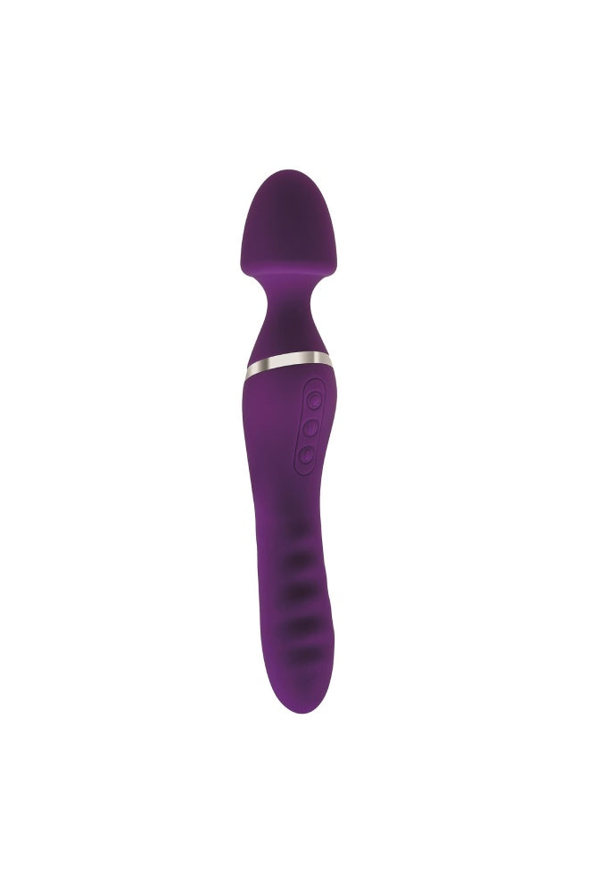 Adam & Eve - Dual End Twirling Wand Vibrator with Heated Shaft - Purple - Stag Shop