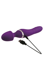 Adam & Eve - Dual End Twirling Wand Vibrator with Heated Shaft - Purple - Stag Shop