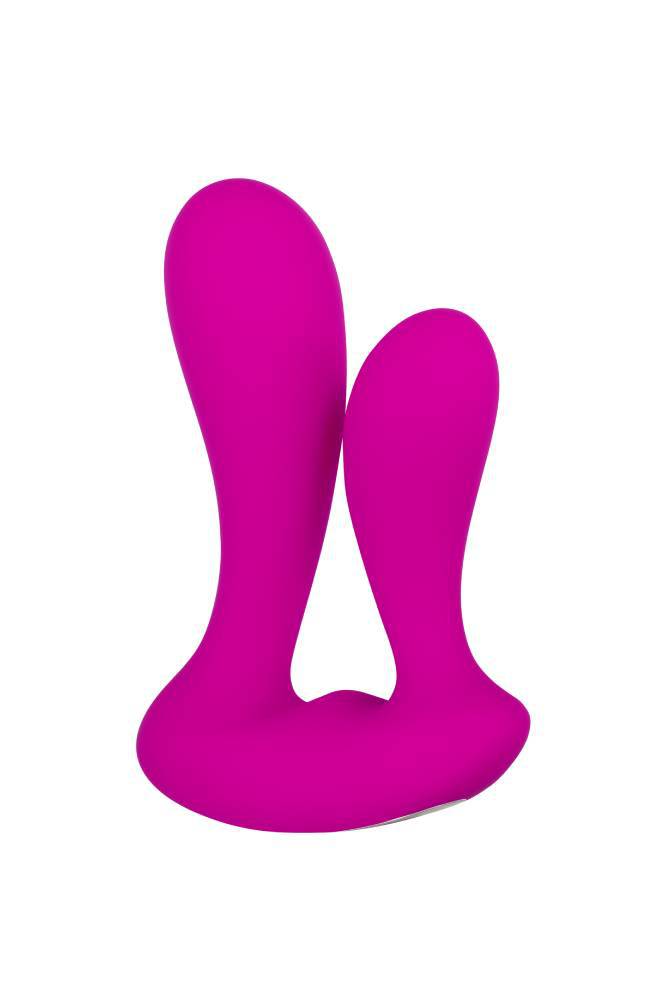 Adam & Eve - Rechargeable Dual Entry Silicone Vibrator - Pink - Stag Shop