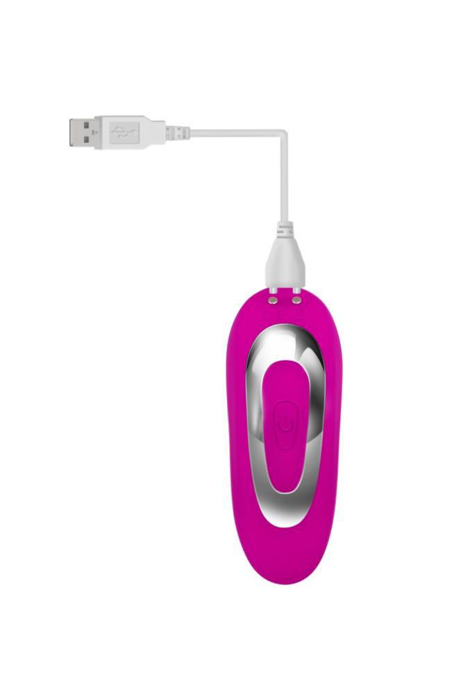 Adam & Eve - Rechargeable Dual Entry Silicone Vibrator - Pink - Stag Shop