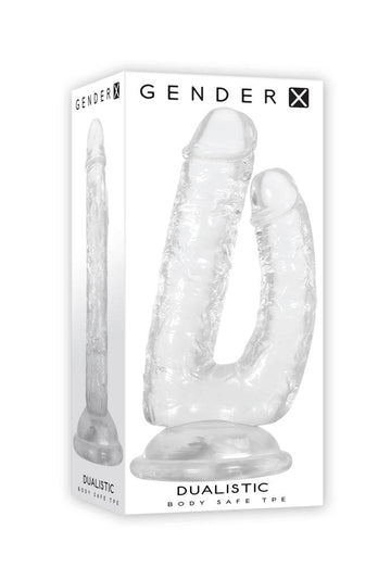 Evolved - Gender X - Dualistic Double Dildo - Clear - Stag Shop