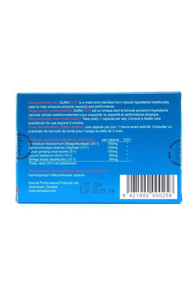 Durazest - Sexual Enhancement Pills - 10 pack - Stag Shop