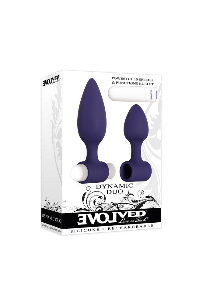 Evolved - Dynamic Duo Butt Plug Set - Purple - Stag Shop