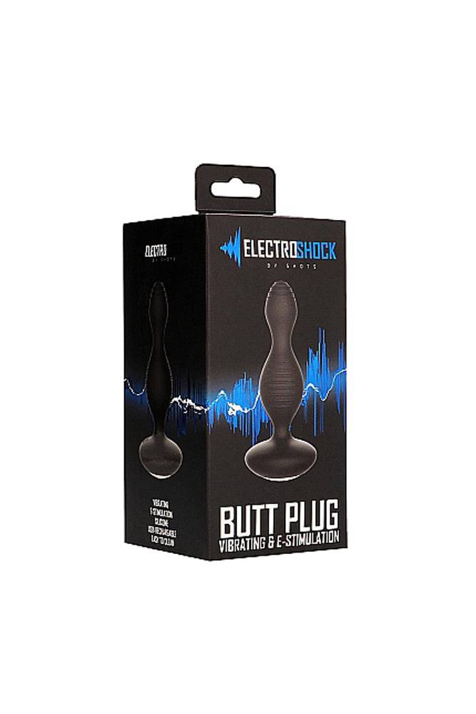 Shots Toys - Electroshock - Vibrating & E-Stim Butt Plug - Black - Stag Shop