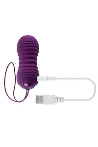 Thumbnail for Evolved - Eager Egg Remote Control Thrusting Vibrator - Purple - Stag Shop