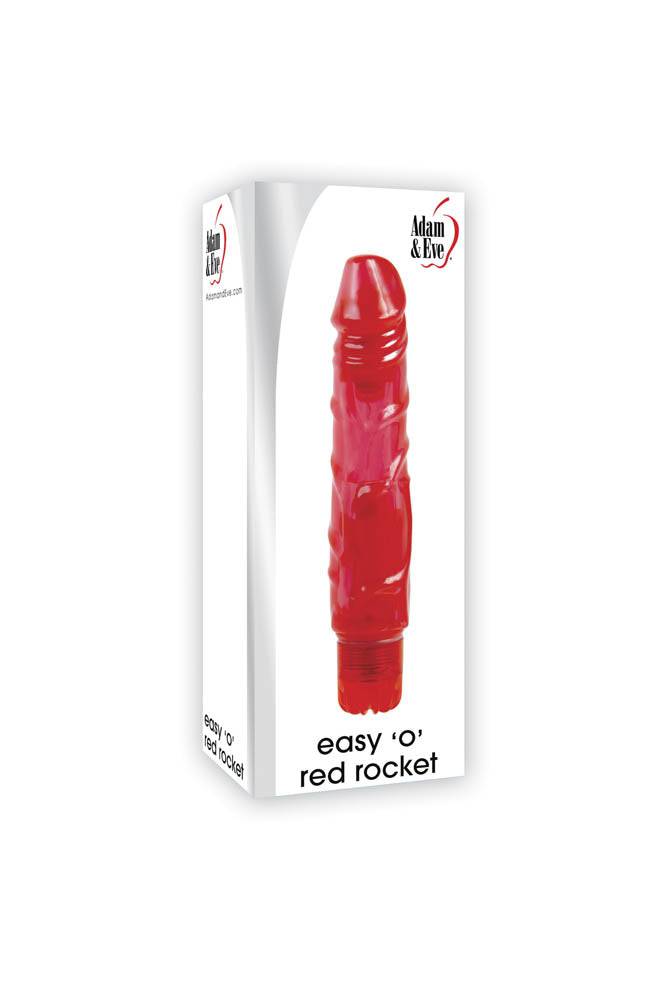 Adam & Eve - Easy O Red Rocket Classic Vibrator - Red - Stag Shop