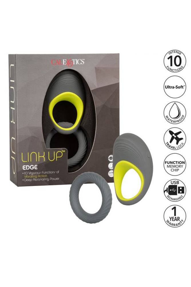 Cal Exotics - Link Up - Edge Vibrating Cock Ring Set - Grey - Stag Shop
