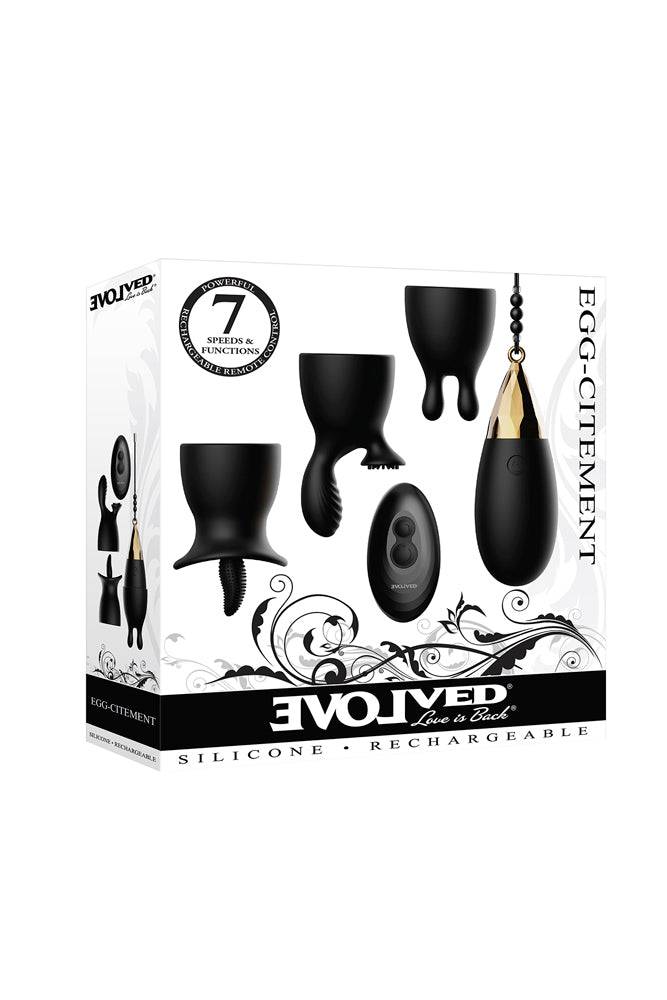 Evolved - Egg-citement Vibrator Kit - Black - Stag Shop