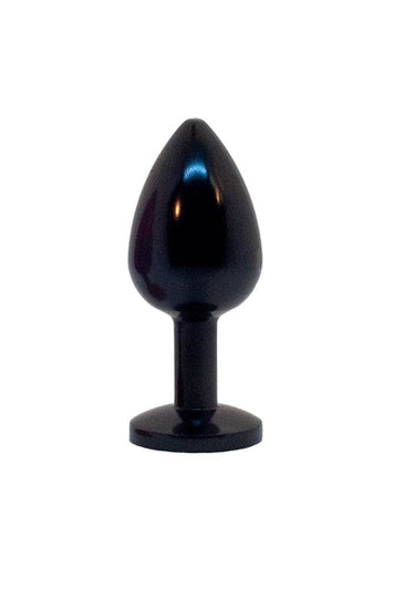 Ego Driven - Black Anodized Jewelled Butt Plug  - 2.5 inches - Stag Shop