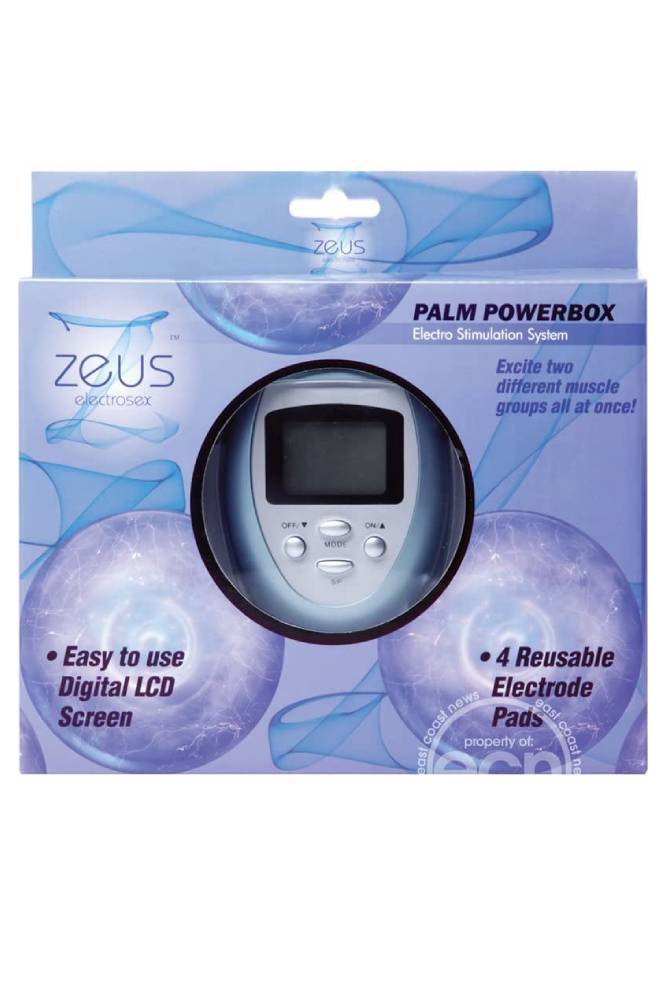 XR Brands - Zeus Electro Stimulation Palm PowerBox - 6 Modes - Stag Shop