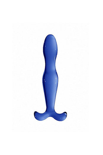 Shots Toys - Chrystalino - Elegance Glass Dildo  - Blue - Stag Shop
