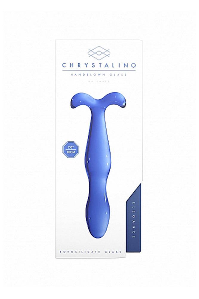 Shots Toys - Chrystalino - Elegance Glass Dildo  - Blue - Stag Shop