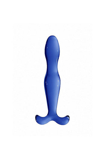 Shots Toys - Chrystalino - Elegance Glass Dildo  - Blue - Stag Shop