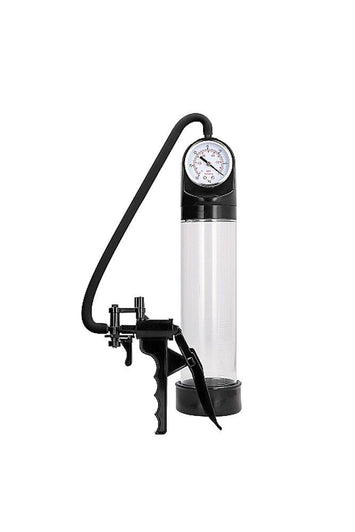 Shots Toys - Pumped - Elite Penis Pump With Advanced PSI Gauge - Clear - Stag Shop