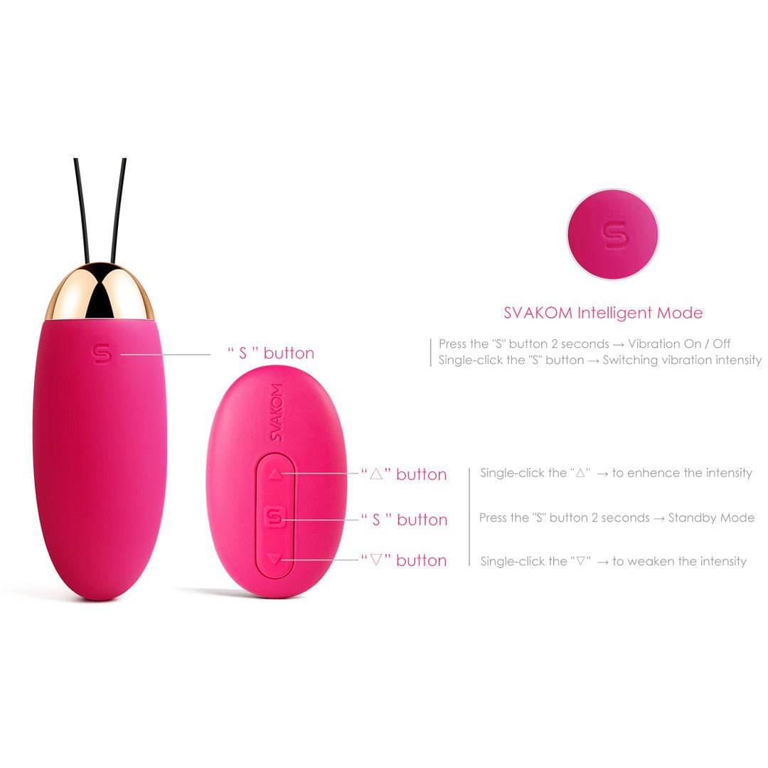 Svakom - Elva Remote Control Wearable Bullet Vibrator - Plum - Stag Shop