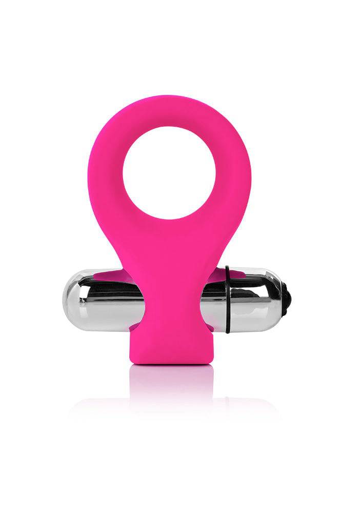 Cal Exotics - Embrace - Lover's Ring - Vibrating Cock Ring - Pink - Stag Shop