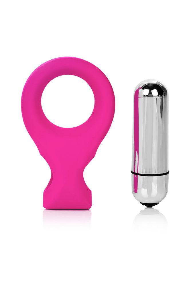 Cal Exotics - Embrace - Lover's Ring - Vibrating Cock Ring - Pink - Stag Shop