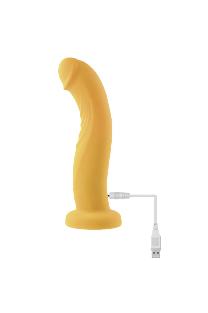Evolved - Gender X - Sweet Embrace Strap-on Harness & Remote Control Dildo - Orange/Black - Stag Shop