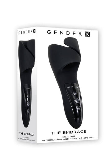Evolved - Gender X - The Embrace Vibrating Stroker - Black - Stag Shop