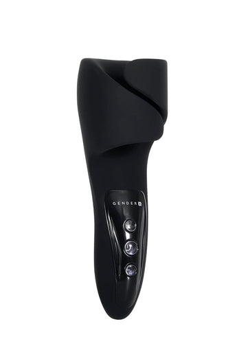 Evolved - Gender X - The Embrace Vibrating Stroker - Black - Stag Shop