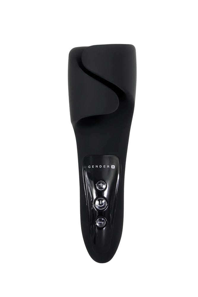Evolved - Gender X - The Embrace Vibrating Stroker - Black - Stag Shop