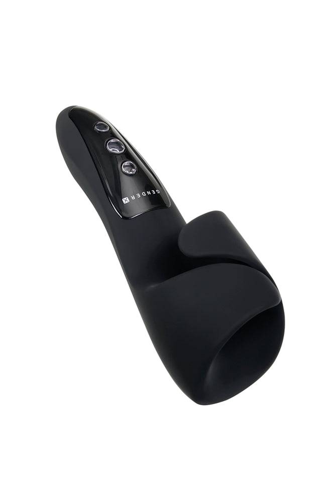 Evolved - Gender X - The Embrace Vibrating Stroker - Black - Stag Shop