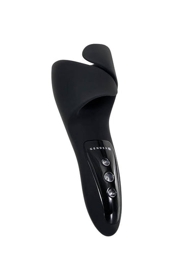 Evolved - Gender X - The Embrace Vibrating Stroker - Black - Stag Shop