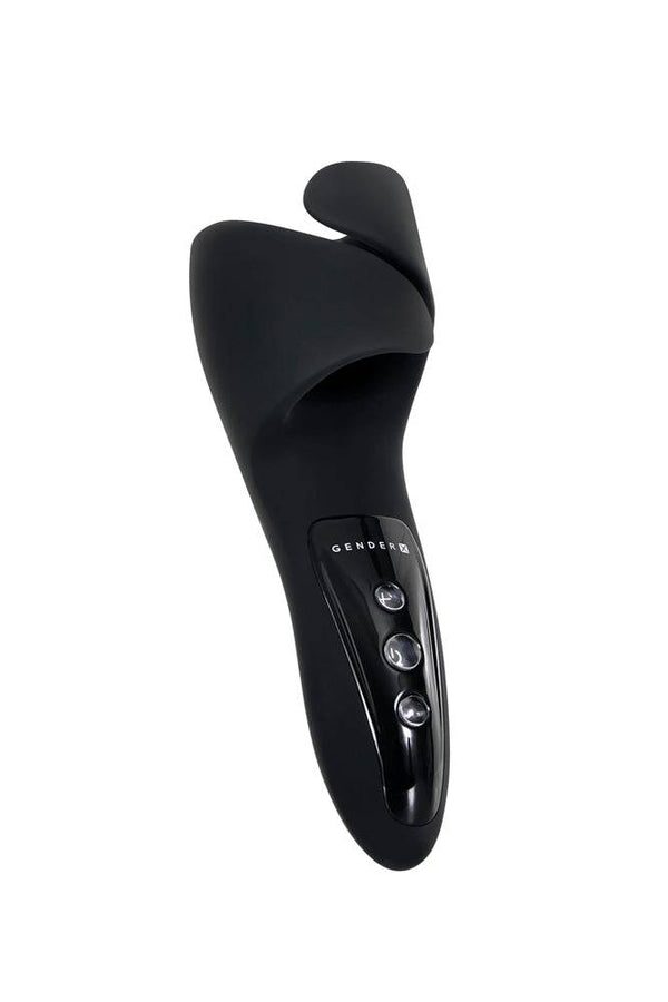 Evolved - Gender X - The Embrace Vibrating Stroker - Black - Stag Shop