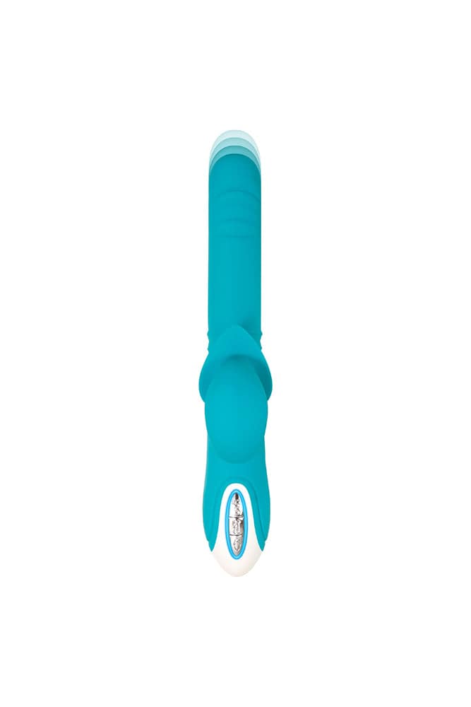 Evolved - The Show Stopper Thrusting Dual Vibrator - Blue - Stag Shop