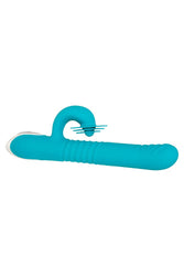 Evolved - The Show Stopper Thrusting Dual Vibrator - Blue - Stag Shop