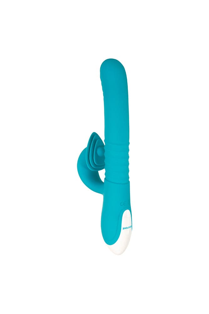 Evolved - The Show Stopper Thrusting Dual Vibrator - Blue - Stag Shop