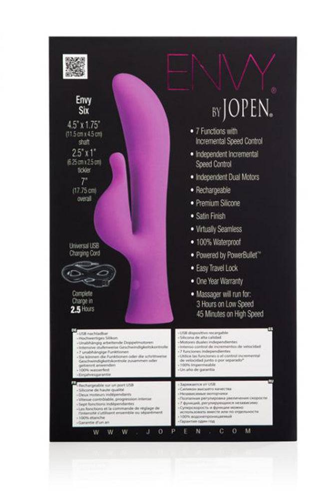 Jopen - Envy 6 Dual Vibrator - Pink - Stag Shop