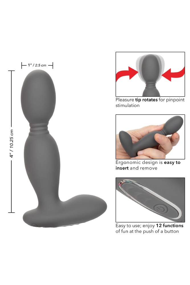 Cal Exotics - Eclipse - Rotator Prostate Probe - Grey - Stag Shop