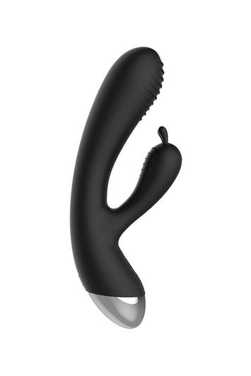 Shots Toys - Electroshock - E-Stimulation Rabbit Vibrator - Black - Stag Shop