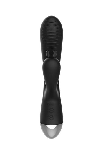 Shots Toys - Electroshock - E-Stimulation Rabbit Vibrator - Black - Stag Shop