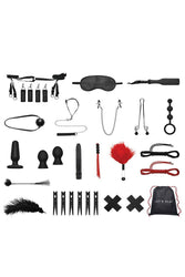 Electric Eel - Lux Fetish - Everything You Need BDSM In-A-Box 20PC Bedspreaders Set - Stag Shop