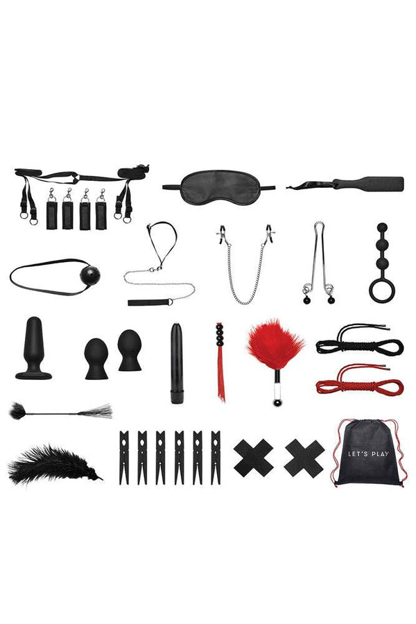 Electric Eel - Lux Fetish - Everything You Need BDSM In-A-Box 20PC Bedspreaders Set - Stag Shop