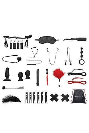 Electric Eel - Lux Fetish - Everything You Need BDSM In-A-Box 20PC Bedspreaders Set - Stag Shop