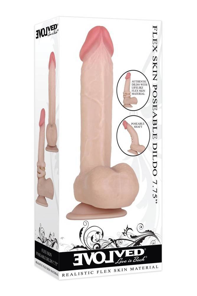 Evolved - Flex Skin Poseable Dildo - 7.75 Inch - Light - Stag Shop