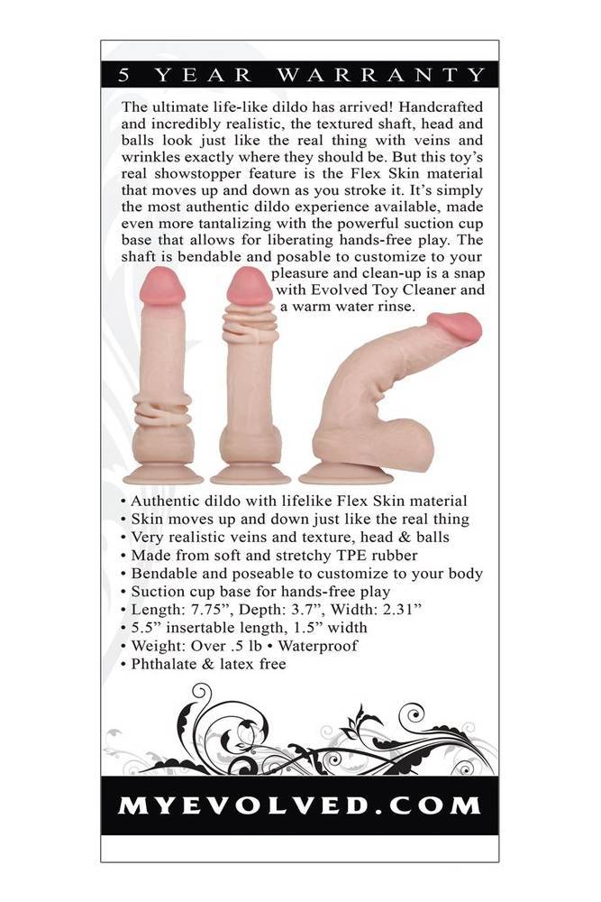 Evolved - Flex Skin Poseable Dildo - 7.75 Inch - Light - Stag Shop