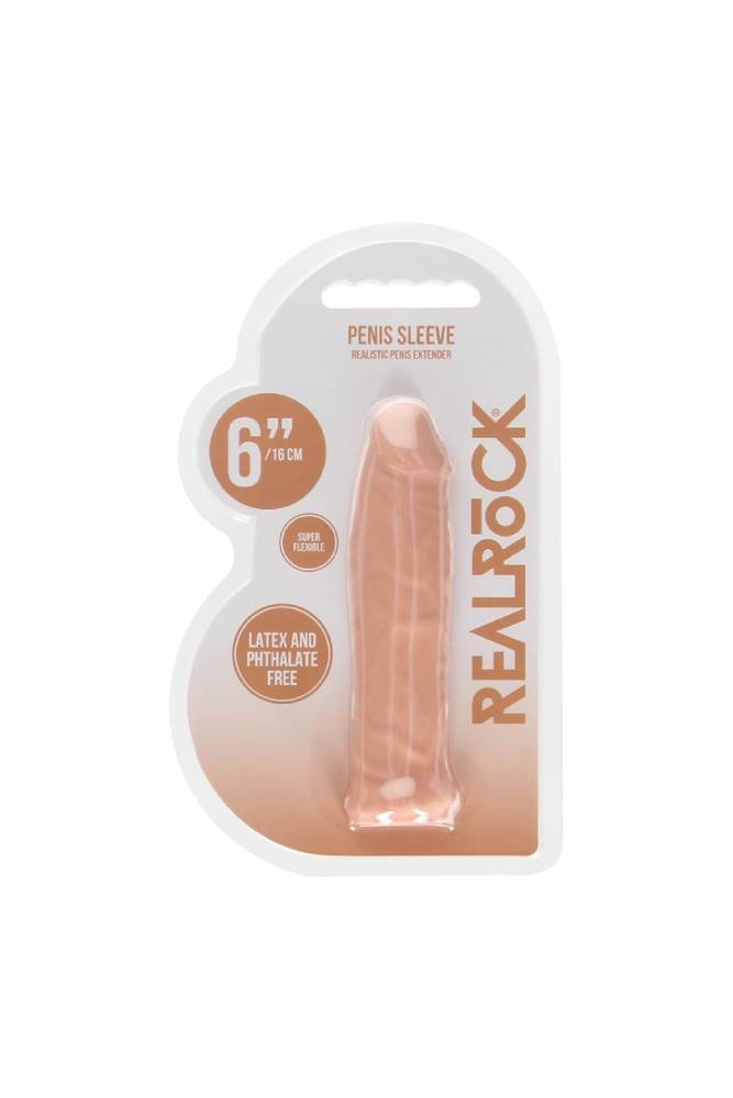 Shots Toys - RealRock - 6 Inch Penis Extender - Beige - Stag Shop