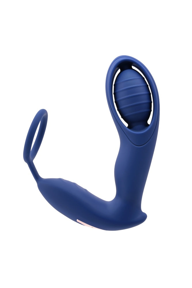 Zero Tolerance - Extra Mile Remote Controlled Prostate Massager with Cock Ring - Blue - Stag Shop