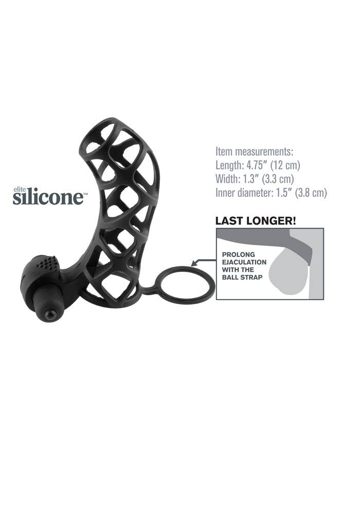 Pipedream - Fantasy X-tensions - Extreme Silicone Power Cage - Vibrating Cock Cage - Stag Shop