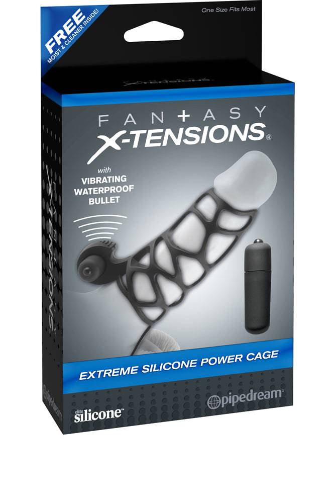 Pipedream - Fantasy X-tensions - Extreme Silicone Power Cage - Vibrating Cock Cage - Stag Shop