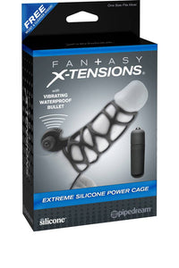 Thumbnail for Pipedream - Fantasy X-tensions - Extreme Silicone Power Cage - Vibrating Cock Cage - Stag Shop