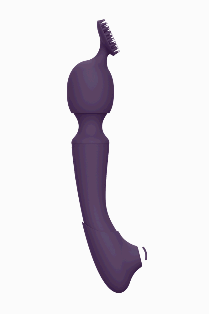 Shots Toys - VIVE - Nami Air Pulse Wave & Vibrating Wand - Purple - Stag Shop