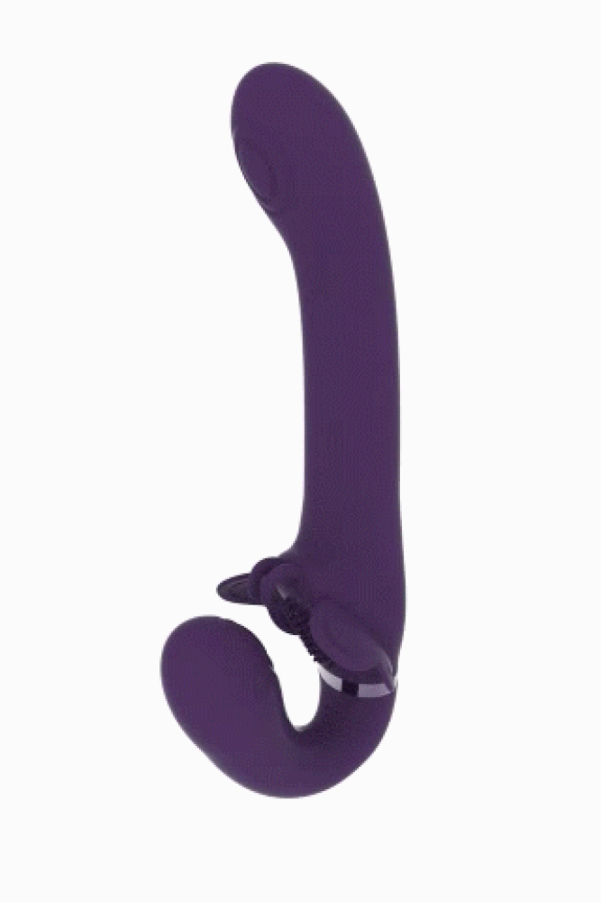 Shots Toys - VIVE - Satu Pulse Wave & Vibrating Strapless Strap-on - Purple - Stag Shop