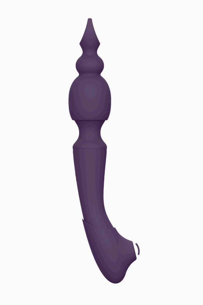 Shots Toys - VIVE - Nami Air Pulse Wave & Vibrating Wand - Purple - Stag Shop